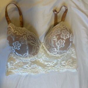 Elegant Lace Bralette - Cream